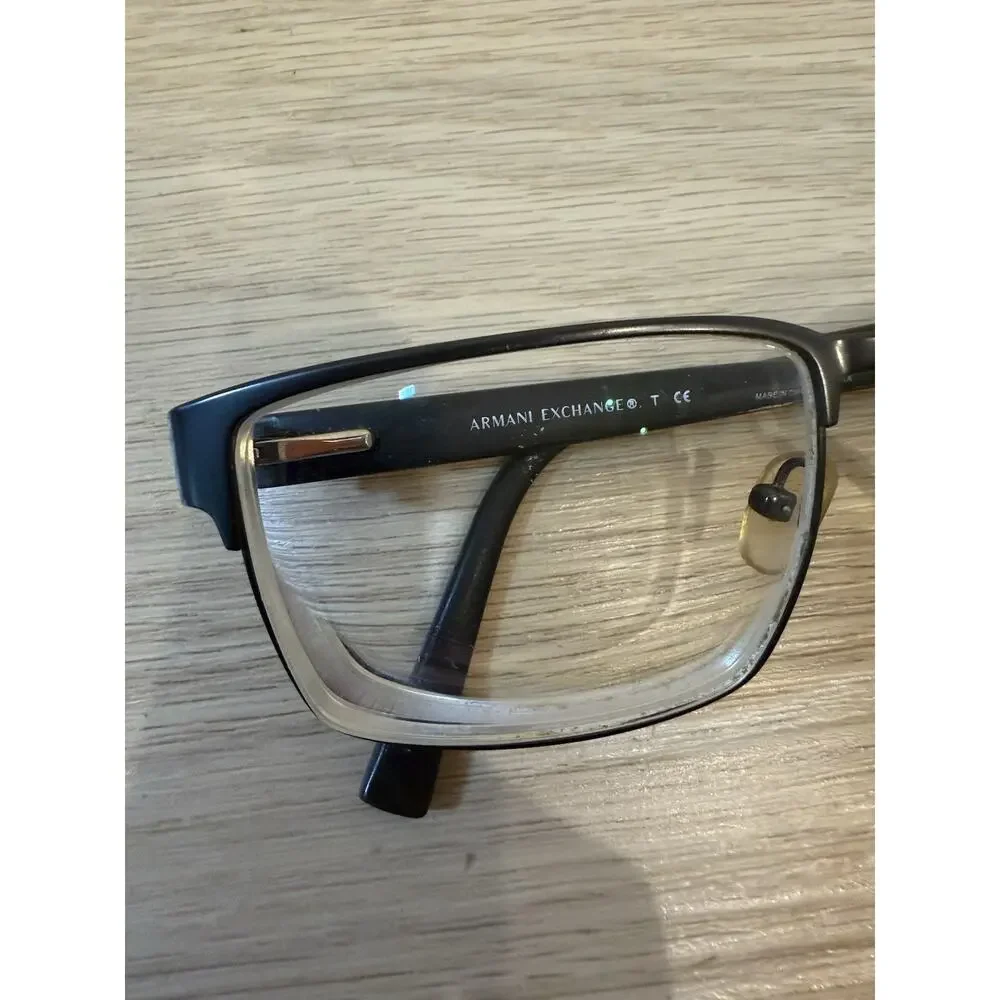 Armani Exchange AX1019 6089 Gunmetal Rectangle Eyeglasses Frames 54-17 140